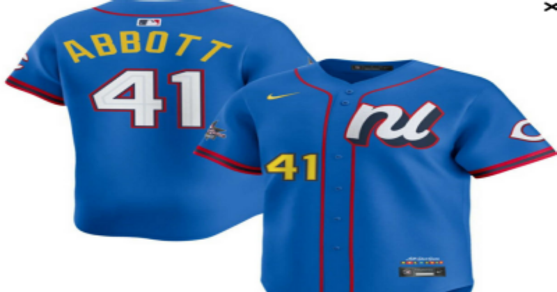 Men 2025 Cincinnati Reds #41 Abbott blue Nike MLB All Star jersey style 5->cincinnati reds->MLB Jersey